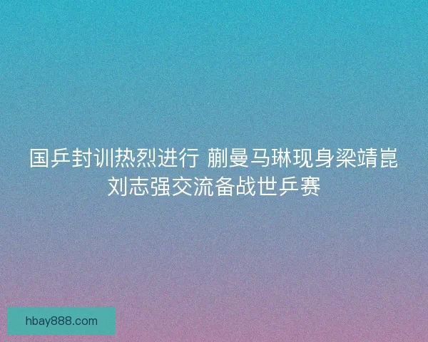 国乒封训热烈进行 蒯曼马琳现身梁靖崑刘志强交流备战世乒赛