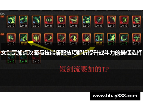 女剑宗加点攻略与技能搭配技巧解析提升战斗力的最佳选择